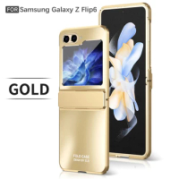 Electroplating Hinge Protection Phone Case for Samsung Galaxy Z Flip 6 5 4 3 Flip6 Flip5 Flip4 Flip3 Protective Shell Cover