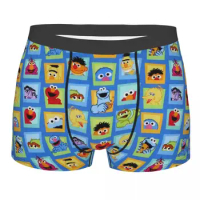Custom Cool Cookie Monster Cartoon Boxers Shorts Panties Male Underpants Stretch Briefs Underwear