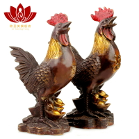 歐圣英 銅公雞擺件 十二生肖雞擺設大公雞家居裝飾品銅器金雞報曉