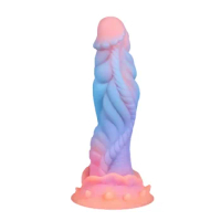 Adult Sex Toys Colorful Glow-in-the-Dark Alien Dildo Fluorescent Silicone Anal Plug Dildo Dildo for Men and Women