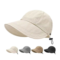 Yarra Topi Kait Masker Pantai Wanita Korea Bucket Visor Anti Panas UV Matahari Aksesoris Hat Fashion