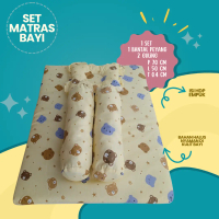 kasur matras bayi set bantal peyang bayi dan 2 guling / kasur bayi alas tidur bayi Perlengkapan