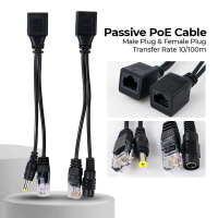 Passive PoE Power Over Ethernet Cable D1350 – Kabel PoE Adapter Injector Splitter Male Female Plug L