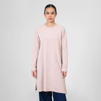 Geulis.id BASIC TUNIC BASIC COLOR / TUNIK KAOS / TUNIK POLOS / KEMEJA MERAH XS STRIPEMOCCA