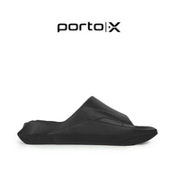 Porto X - Ludwig Sandal Recovery EVA Pria Wanita Empuk Ringan Anti Licin 35/36 Black