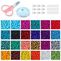 2 3 4mm Glass Seed Beads Jewelry Making Kit Beads for Bracelets Bead Craft Kit Set, Glas Seed Letter Alphabet DIY Art and Craft