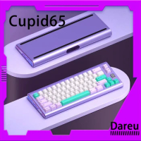Cupid65 Dareu Aluminum Keyboard Alloy Wireless Bluetooth Type-C Gaming Keyboard 67keys Customized Mechanical Keyboard For Pc Gi