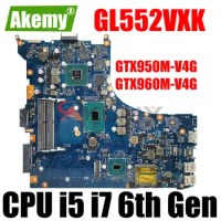 GL552VXK Mainboard For ASUS GL552VW ZX50V GL552VX GL552V Laptop Motherboard CPU i7-6700HQ GPU GTX950M/GTX960M-V4G 100% Test OK