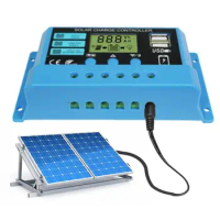 Dual USB Solar Regulator Charge Controller Solar Charge Controller With LCD Display Fit For AGM Gel And Lithium Battery