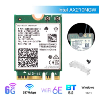 WiFi 6E Intel AX210 Wireless Card 802.11AX M.2 Bluetooth5.2 Tri Band 2.4G/5G/6Ghz Mini PCI-E Network AX200 Adapter For Windows10