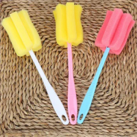 Sponge baby bottle brush baby products pacifier sponge brush cleaning keep-warm glass pipette wash bottles brushes