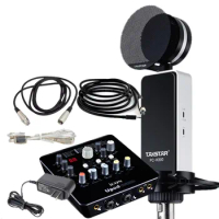 Takstar PC-K800 microphone with ICON upod nano sound card for professional studio recording,broadcasting,PC recording