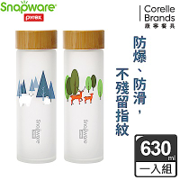 【美國康寧】Snapware耐熱玻璃水瓶630ML(兩色可選)