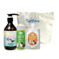 【草本24】吉嘉 沐浴養護3件組 - 控油去味洗毛精+抗菌慕斯+肉球護理霜(贈：訂製手提棉布袋)