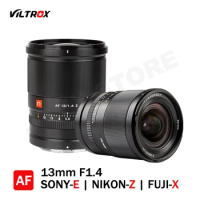 VILTROX 13mm F1.4 Auto Focus Ultra Wide Angle APS-C Lens for Fuji X Nikon Z Sony E Mount Cameras Z5 Z6 ZFC A7III A9 A6300 XT3