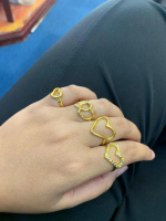Cincin Love Bingkai Emas Sadur Batini
