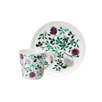 【NARUMI 鳴海骨瓷】Anna Emilia 奶奶的花束骨瓷馬克杯+點心盤組