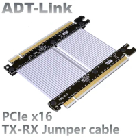 ADT-Link PCIe 4.0 x16 Jumper Cable TX-TX TX-RX Direct Extension PCIe x16 Board to Board Jumpers , Ex