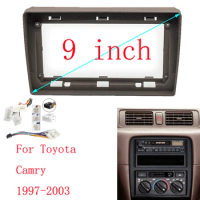WQLSK 2 DIN 9 Inch Car Frame Fascia Adapter For Toyota Camry 1997-2003 Android Radio Dash Fitting Panel Kit
