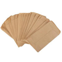 100pcs/lot 6x10cm Kraft Paper Bag Mini Envelope Gift Candy Bags Snack Baking Seed Package Supplies Gift Wrap Glue Box Wholesale