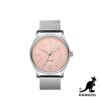 【KANGOL】英國袋鼠│典雅羅馬時標腕錶38mm-知性系列-閃耀銀米蘭錶帶(KG71338)