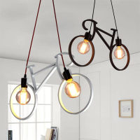 COD - PAKET KOMPLIT KAP LAMPU GANTUNG SEPEDA/NORDIC IRON BIKE VINTAGE