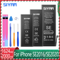 SIYAA Battery For iPhone SE 2016 2020 iPhoneSE 2000mAh High Quality Replacement Lithium Polymer Apple Mobile Phone Bateria+Tools