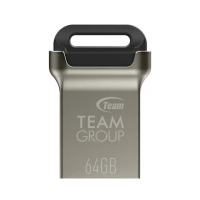 【TEAM 十銓】C162 64GB 迷你金彩碟 USB 3.2 鋅合金的材質 隨身碟(防水+終身保固)