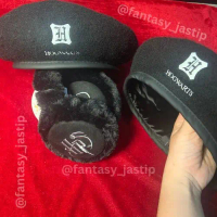 Miniso x Harry Potter Earmuff Penutup Telinga dan Topi Beret hitam Hogwarts