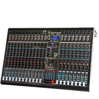 Biner DX24C Professional audio mixer Built-in 99 Kinds of DSP Reverb Effect 24 Channel Audio Mixer for Stage usb audio mixer