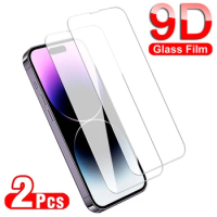 2Pcs 9D Protection Glass For iPhone 7 8 Plus SE 2020 2022 Screen Protector For iPhone X XR XS 11 12 13 14 Pro Max Tempered Film