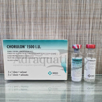 1 PASANG CHORULON 1500 I.U. HCG HORMON IKAN PEMIJAHAN GONADOTROPIN GONADOT OBAT IU