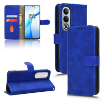 For OnePlus Nord CE4 5G skin Feel lanyard Anti slip Magnetic Wallet Case for OnePlus Nord CE4 Phone Case