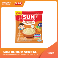SUN Bubur Bayi 6+ Ayam Kampung Bayam Sachet 20 Gr