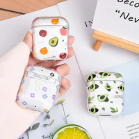Fruit Pattern Case For Apple Airpods 2 1 Transparent Hard PC Case For AirPods 2 Protective Headset Cover Case For Airpods 2 1