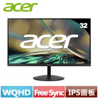 【現折$50 最高回饋3000點】  ACER 32型 SA322QU A 超薄2K美型螢幕