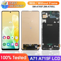 6.7" A71 Screen with Frame for Samsung Galaxy A71 A715 A715F A715F/DS Lcd Display Digital Touch Screen with Frame Replacement