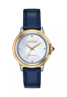 Citizen Citizen Eco-Drive Ceci Blue Leather Strap Diamond Women's Watch EM0794-03Y