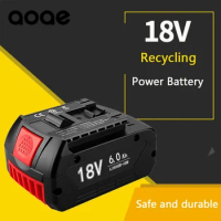 Suitable for Bosch 18V tool power battery, 6.0-12.0Ah rechargeable lithium-ion battery, compatible with Bosch 18V series battery