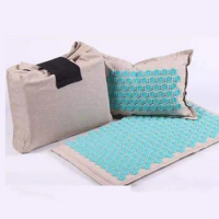 Natural Organic Linen Acupressure Mat Lotus Spike Massage Pad Yoga Pillow For meditation Shower Accupresure Mat Back Pain Relief