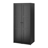 RAKKESTAD 雙門衣櫃/衣櫥, 黑棕色, 79x176 公分