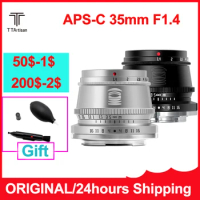 TTArtisan 35mm F1.4 APS-C Prime Lens for Sony E Mount For Fujifilm XF For Canon M For Nikon Z For Panasonic M43 Camera Lens
