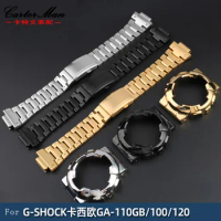 Steel Metal Case wristband Bracelet case For G-SHOCK Casio GA-110GB/100/120 Black Samurai Modified Precision Men's wristband