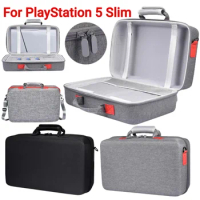 Travel Carrying Case For PlayStation 5 Slim Storage Bag Shockproof EVA Hard Case Bag For PS5 Slim Console Controller Accessories