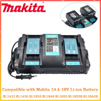 Dual USB Port Charger สำหรับ Makita Battery Charger 14.4V 18V BL1415 BL1430 BL1830 BL1840 BL1860