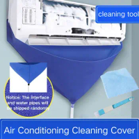 Air Conditioner Cleaning Cover Thick Split Air Conditioning Water Bag Cleaning Brush Towel Home Dustproof Aircon Cleaner Tools