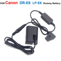 D-TAP Dtap 12-24V To 8V Step-Down Cable ACK-E6 +LP-E6 Dummy Battery DR-E6 DC Coupler For Canon EOS 5D2 5D3 6D 7D 60D 5D Mark III
