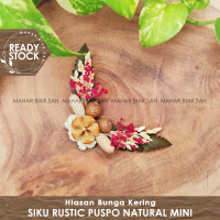 RS Hiasan Siku Rustic Puspo Natural MINI MERAH / Bunga Rangkai / Mahar