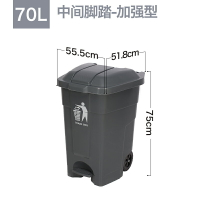 戶外垃圾桶 120L戶外垃圾桶大號環衛腳踏式商用加厚大碼塑料大型分類桶大容量【AD5621】