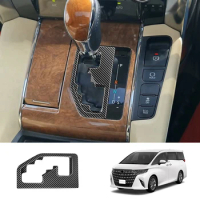For Toyota Alphard/Vellfire 30 Series 2015-2023 Center Console Gear Shift Panel Cover Car Accessories Carbon Fiber RHD